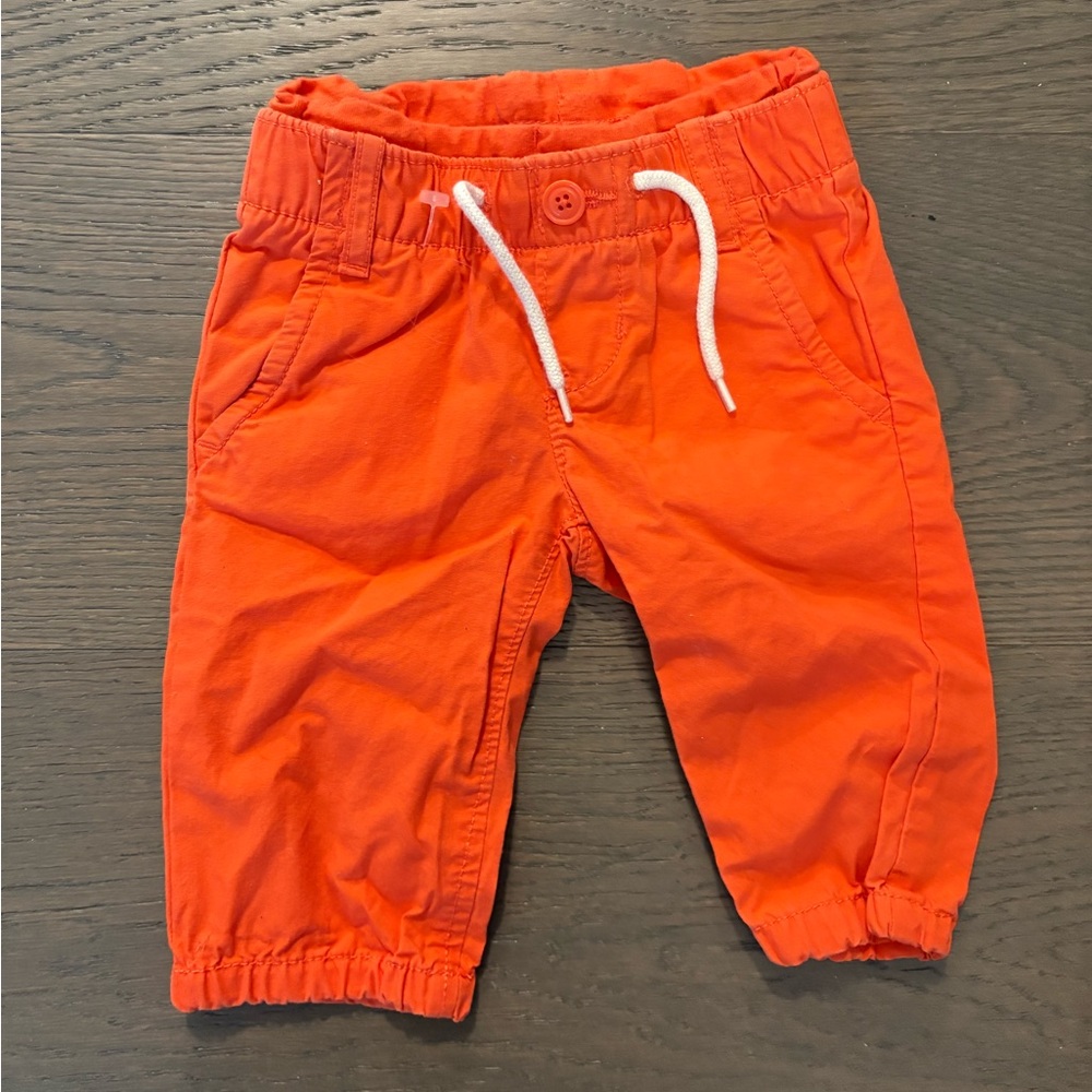 Baby gap orange girls casual pants sz 3-6M NWT retail $74
